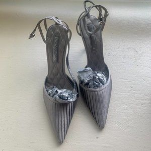 Enzo Angiolini Silver Heels
